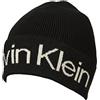 Calvin Klein Cappello Cuffia CK Berretto con Risvolto logato Articolo K60K608518 Eco Knit Beanie Made in Italy, BAX Black/Nero, Unica - One Size