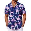 COOFANDY Camicia A Maniche Corte da Uomo Camicia Hawaiana Camicia Estiva Tropicale Leggere Camicia Floreale con Bottoni Camicia da Spiaggia