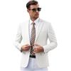Générique - Blazer da Uomo a Maniche Lunghe, Blazer Casual, Giacca Slim Fit, Casual Business, Sportiva e Leggera, Giacca per Mezz' Stagione, Abito Formale', bianco, XXXXL