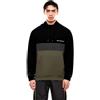 EA7 Emporio Armani Felpa da Uomo con Cappuccio Athletic Colour Block in Nylon e Misto Viscosa, 7M000937 (IT, Testo, M, Regular, Regular, Beetle)