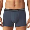 Intimitaly Boxer Uomo Cotone Elasticizzato Pacco da 4 Bielastico Mutande Uomo Cotone Intimo Mutande Uomo Colorate alla Moda Bianchi Neri Grigio 2384 (M, 4 Blu)