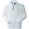 Generico Rossini HH192 Grabby Felpa da Lavoro Unisex 100% Cotone Collo Alto Chiuso con Cerniera parasudore Interno Polsi Fascia girovita in Maglia (IT, Testo, XXL, Regular, Regular, Bianco)
