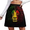 Generic Rasta Lion - Gonna corta da donna, estiva, casual, a vita alta, a trapezio, Stile 14 , Taglia unica