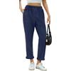 Joligiao Donna Pantaloni di Velluto a Coste Vita Alta Elastica Pantaloni Donna Eleganti Comodi Pantalone Palazzo Larghi a Gamba Dritta Pantalone Casual Leggeri con Tasca Autunno Inverno Sciolto Solido