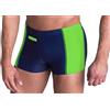 Aquarti Calzoncini da Bagno per Uomo Boxer con Tasca, Blu Scuro/Verde, 5XL