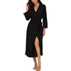PrinStory Accappatoio da Donna Leggero con Maniche a 3/4, con Scollo a V, Kimono