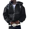 ORANDESIGNE Felpa con Cappuccio con Stampa Stelle con Zip da Uomo Manica Lunga Hip Hop Pullover per Coppie Giacche Casual Felpa Gotico Harajuku Streetwear