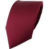 TigerTie - Cravatta in seta satinata, disponibile in diversi colori, tinta unita, 100% seta, larghezza 8 cm