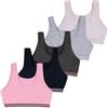 LOREZA ® 5 Reggiseno per Bambina da Allenamento Sportivi in Cotone Reggiseni - Modello 12-14-15 Anni