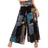 Lofbaz Pantaloni Palazzo Patchwork a Gamba Larga da Donna Pantaloni Yoga Harem