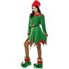 WWricotta Costume Elfo Donna vestito Natale Cappello Scarpe Calze Orecchie Abito Natalizio Donna costume Per Festa Verde