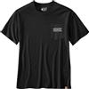 Carhartt T-shirt da uomo a maniche corte, leggera, vestibilità comoda, con scritta grafica, nero, L