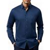 Mauro Kane Camicia No Stiro Uomo Manica Lunga, Camicia da Uomo Elegante