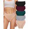Evolyline Mutande da donna, confezione da 5 pezzi, in cotone, biancheria intima da donna, comodi, a vita alta, senza cuciture, confezione multipla, brasiliana, morbidi, senza cuciture, a vita alta, multicolore