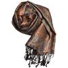 ufash Sciarpa in 100% seta Pashmina dall'India per donna e uomo, motivo Paisley, 160 x 35 cm - fazzoletto in seta pura, azzurro 2