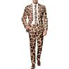 Generic Vestito Suit Abito da Uomo Slim Fit Invitato di Matrimonio Blazer di Affari Abito Stampa Leopardo Latte Zebra per Uomo for Bar Blazer Smoking