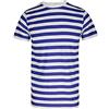 WickedFun Boys Girls Striped Stripe T-Shirt Crew Neck Short Sleeve Top