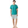 Noidinotte; more than pyjamas Noidinotte - Pigiama Uomo Estivo in Cotone Articolo Colorful. - L Verde