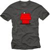 MAKAYA Maglietta Dog - T-Shirt con Stampa Cane Swag Hipster Uomo Grigio S