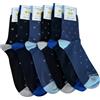 Lucchetti Socks Milano 6 paia calze uomo CORTE cotone filo di scozia elasticizzato estive in fantasia (Taglia 41-46, Set Classic Corte)