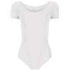 Hamishkane Body Femminile a Maniche Corte per Danza e Balletto per Bambine in Microfibra Elasticizzata Semplice, bianco, 9-10 Years