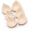 Douzi Inserti per reggiseno, 3 paia, imbottiti, imbottiti, rimovibili, per reggiseno sportivo, bikini, biancheria intima, 3 paia di colore beige, S