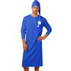 Generisch Camicia da notte da uomo con cappello da notte a righe a maniche lunghe abbottonatura sul petto lungo set di biancheria da notte a righe e da uomo, tuta lunga
