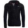 Geographical Norway Men's G-Hunter Warm Fluffy Fleece Jacket Outdoor Sweater Ski Sport Teddy Fur - Black - XL