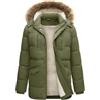 heekpek Giubbotto Invernale Uomo Cappotto con Cappuccio Idrorepellente Lungo Giacca Pile Imbottito Giacconi Invernali Parka da Sci Snowboard Trekking