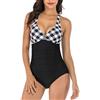 SHESHY Costume da Bagno Intero Donna - Tuta da Nuoto One Piece con Push-up - Scollo a V Sexy Bikini Costumi Interi con Controllo della Pancia