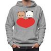 Forsca Bubu Dudu Love Heart - Felpa classica unisex con cappuccio, per uomo e donna, grigio., XXL