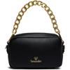 Braccialini Jinny Jewels Borsa a tracolla in similpelle di colore bordeaux, il design è valorizzato da una catena dorata removibile con maxi maglie che aggiunge un tocco glamour e distintivo, inoltre