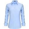 Stamain Camicia Donna Manica Lunga No Stiro Blusa Elegante Regular Fit Camicetta Classica per Ufficio Lavoro Cerimonia vestibilità Comoda