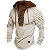 Generisch Felpa con cappuccio da uomo vintage stile vichingo per uomini, felpe medievali, top da combattimento outdoor, abbigliamento tradizionale, vestibilità regular, felpa con cappuccio tinta unita
