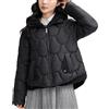 MJGkhiy Piumino Donna Invernale Corto Leggero Cappotto Con Zip Caldo Giubbino Trapuntato Casual Giacca Antivento Con Cappuccio Taglie Forti Autunnale Puffer Jacket Elegante Piumini Imbottita Comodo