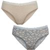 janira Confezione da 2 Brislip Coquettes Mutandine di Cotone 1032252 per Donna
