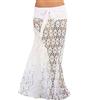 JFAN Copricostume Donna Mare Abito di Pizzo Halterneck Gonna a Ragazza Bikini Cover Up Pareo 2 Modi di Indossare,Taglia Unica Bianco