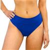 MYLILY Slip Bikini a Vita Media Blu Reale | Costume Sotto Donna Nero XS