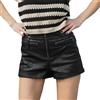 ORANDESIGNE Pantaloncini Pelle Shorts Donna in Ecopelle con Tasca Vita Alta Sexy PU Shorts Similpelle Pantaloncino Corto Wetlook Pantaloni Corti Festa Party Clubwear Hot Pants J Leopardo M