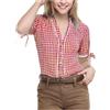 Windsfinr Camicia tradizionale bavarese da donna, per Oktoberfest, a quadri, per Dirndl