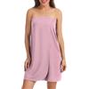 Lovasy Accappatoio da Bagno Donna Cotone Morbido Asciugamano Avvolgente a Nido d'Ape Accappatoio Spa con Bottoni Regolabili per Doccia e Bagno Leggero Kilt da Sauna,A-Rosa,L/XL