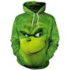 Baruler Halloween Natale Green Fur Monster Grinch 3D Maglione Stampa Digitale Felpa Con Cappuccio
