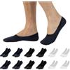 CALZITALY PACK 6-12 Paia Salvapiedi Unisex, Pedalini In Cotone, Fantasmini Scollati Uomo e Donna, Calzini Invisibili | 35-38, 39-42, 43-46 | Calzetteria Italiana (39-42, 4 Bianco + 4 Nero + 4 Blu)