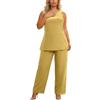 Generisch 3 pezzi Madre della Sposa Tuta Pantaloni Donna Grandi Taglie Festive Abito Chiffon per Matrimonio Vintage Pantaloni Lunghi Camicia In Chiffon E Cardigan Elegante Locker Abito Da Sera Leggero