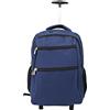 Generico R.Leone/Ormi Trolley Zaino Bagaglio a mano Aereo con 2 Ruote Viaggi Low cost 333 (M 52x32x20cm, Blu)