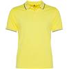 Cashmere Zone T-Shirt Polo Uomo Manica Corta Cotone Piquet Maglietta Sportiva Elegante (XXL, Giallo)