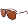 LumiSyne Moda Occhiali Da Sole Polarizzati Uomo Occhiali Da Sole Guida Ultra Leggero Montatura Quadrata Doppio Ponte UV 400 All'Aperto Viaggio Sport Regalo Marrone