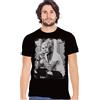 street style Genius Einstein Tatuato Color & Grey 18-84 T-Shirt Urban Men Uomo 100% Cotone Fiammato