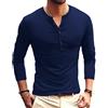 KUYIGO Uomo T Shirt Manica Corta Cotone Henley Camicie Moda Casual T Shirts S-XXL