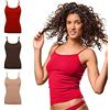 FOCENZA Canotta Donna Microfibra Spalline Sottili | 3 Pezzi | Vari Colori | Top Intimo Donna | Senza Cuciture | Morbido e Traspirante | Versatile per Ogni Giorno | Made in Italy